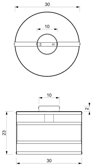 Prisadený luster RIM 1xE27/60W/230V čierna/zlatá