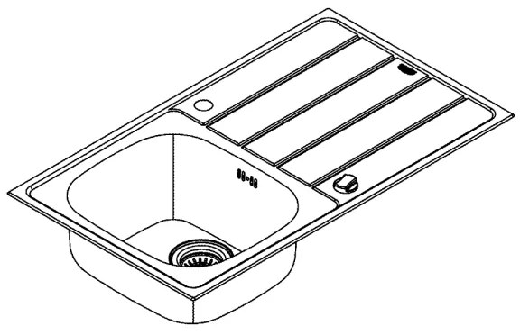 GROHE 31562SD1 - Sada kuchynského drezu s batériou BAU 860 x 500 mm z nerezovej ocele
