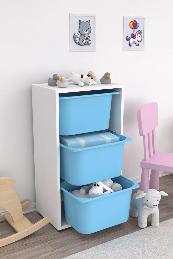 Organizér na hračky Dremonka 2 (biela + modrá). Akcia -19%. Vlastná spoľahlivá doprava až k Vám domov. 1124261