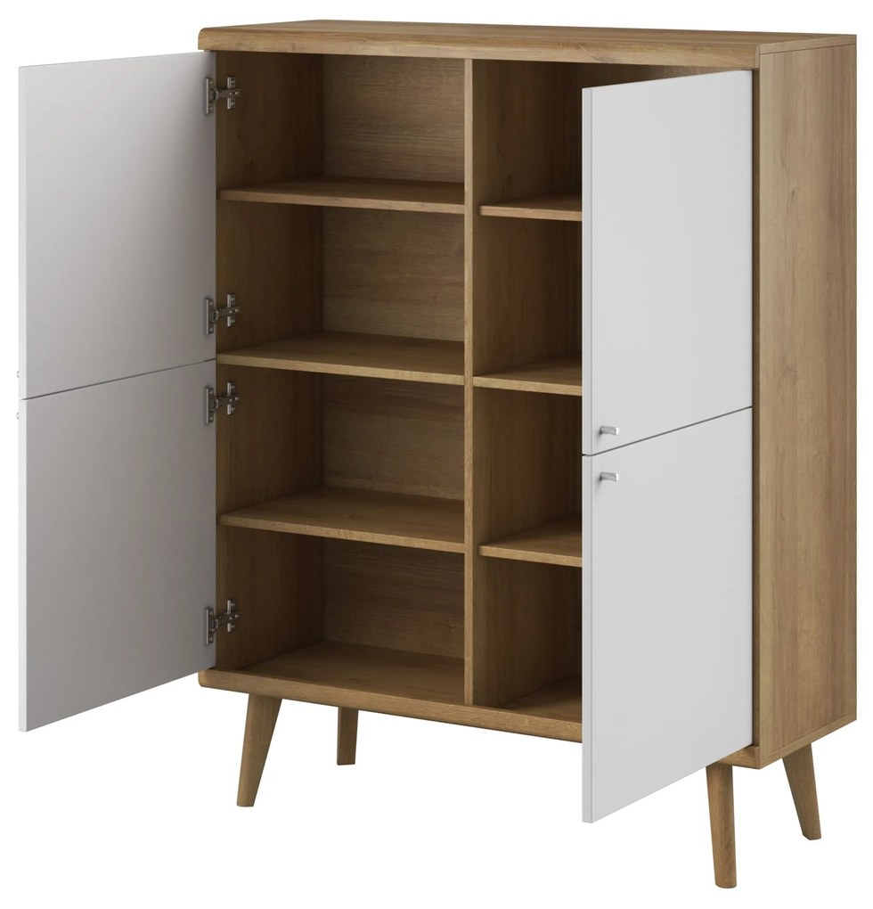 Komoda Primo 107 cm dub Riviéra/biela