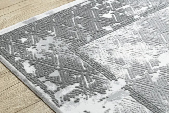 Koberec AKRYL VALS 0W1738 C53 87 Ramka beton, tmavý sivý / svetlý sivý