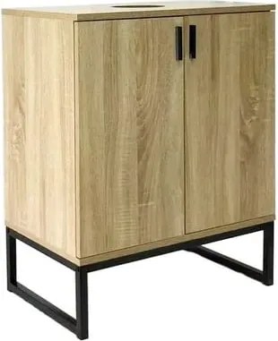 Ceramia Easy skrinka pod umývadlo bez umývadla 60x73x36 cm svetlý dub lesk EASYUMDO