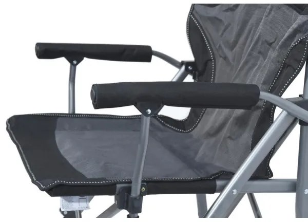 Skladacia kempingová stolička čierna