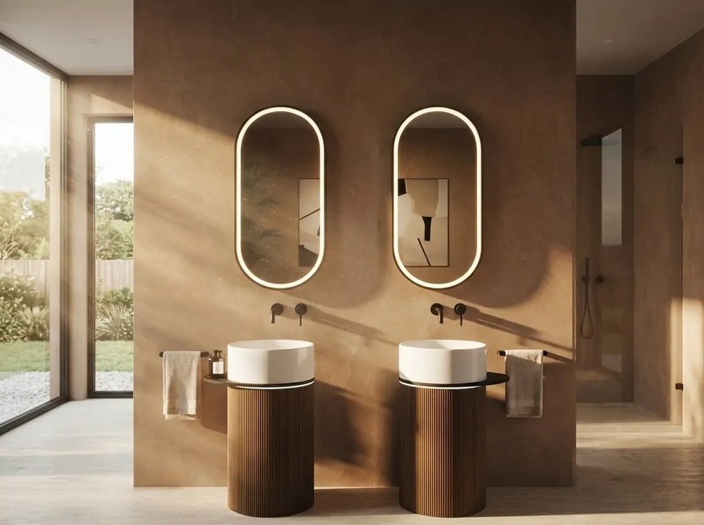 Sapho Sapho, OASIS keramické umývadlo voľne stojace ø 40x89cm, biela mat, AS408-31