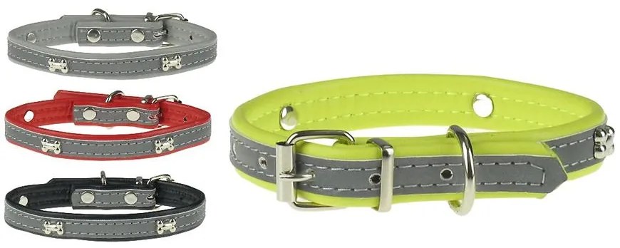 Reflexný obojok s kosťou pre psa 1.5x38cm 420.11