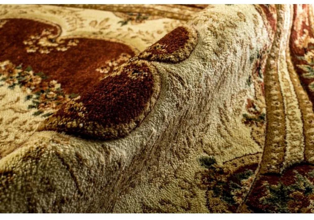 Kusový koberec klasický vzor hnedý ovál 250x350cm
