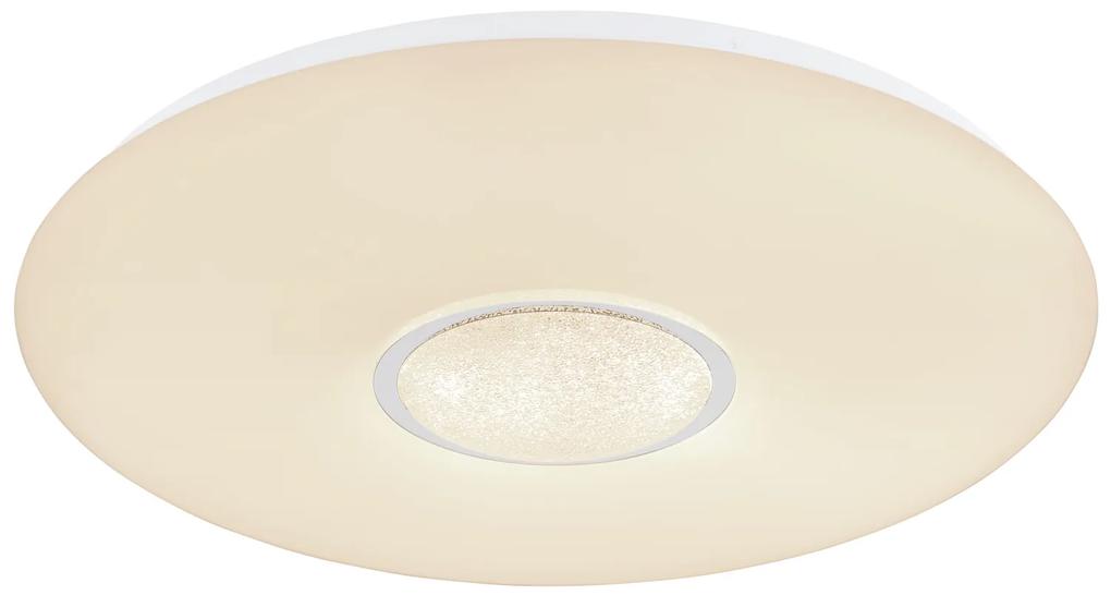 GLOBO Stropné LED svietidlo na diaľkové ovládanie SULLY, 40W, RGB, dúhový efekt, 49cm, okrúhle, trblietavý