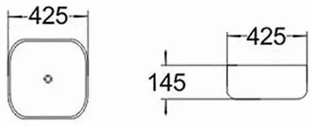 Mexen VERA umývadlo, 42x42 cm, zlatá-čierna, 21074177