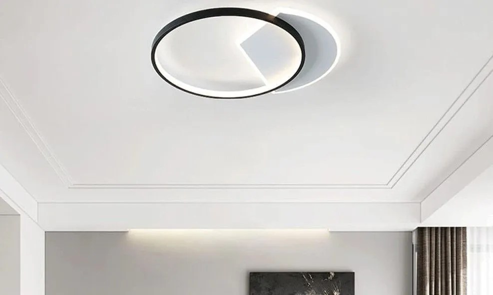 Toolight Toolight, stropné svietidlo 50cm, 30W, 3000K, LHJ076-C, čierna-biela, OSW-50037