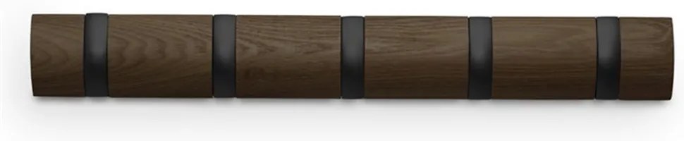 Věšák na zeď Umbra FLIP 5 háčků hnědý