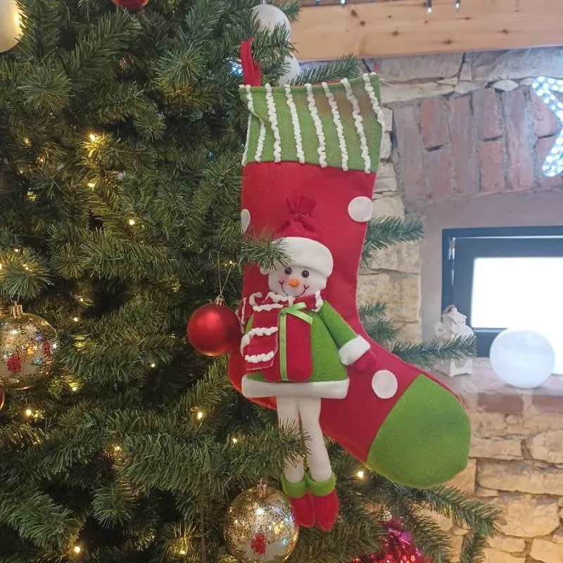 DECOLED Vánoční punčocha s panďulákem, 50 cm