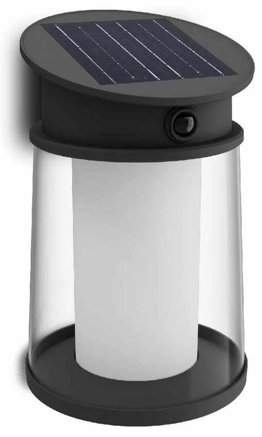 Philips Juda UltraEfficient solárne LED svietidlo so senzorom čierna, 3,2 W, 500 lm, 4000 K