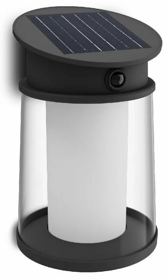 Philips Juda UltraEfficient solárne LED svietidlo so senzorom čierna, 3,2 W, 500 lm, 4000 K