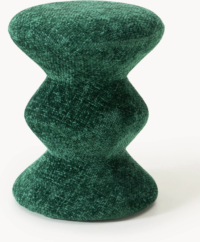 Okrúhla čalúnená taburetka Zig Zag