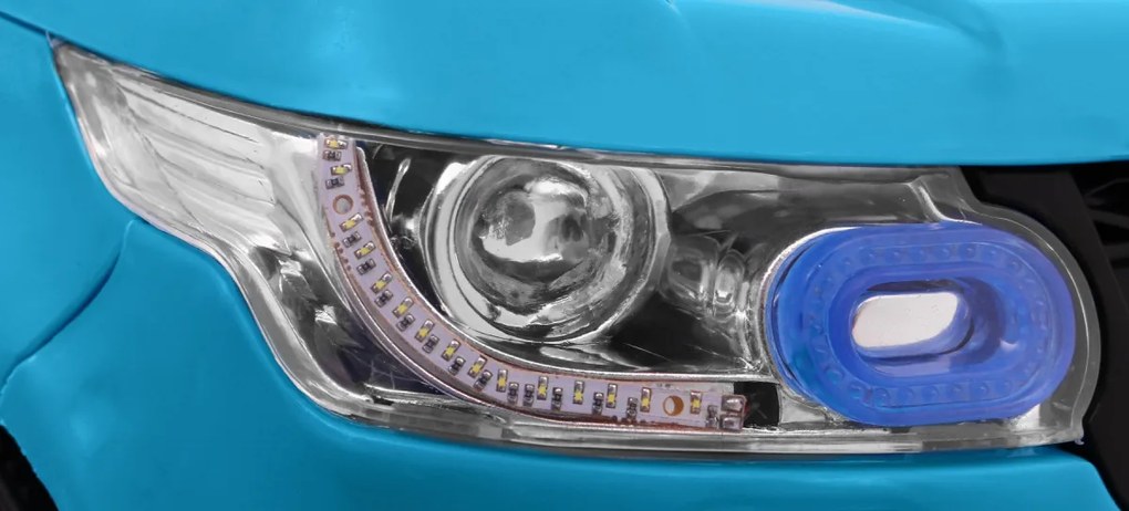 Ramiz Autíčko s batériovým štartom, modré SUV + diaľkové ovládanie + bezpečnostné funkcie
