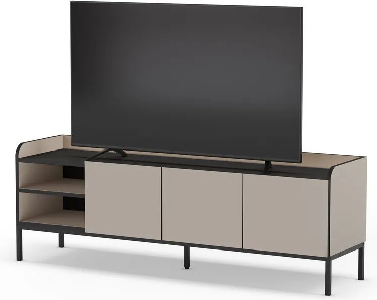 Krémový TV stolík 160x55x42 cm Adara – Marckeric