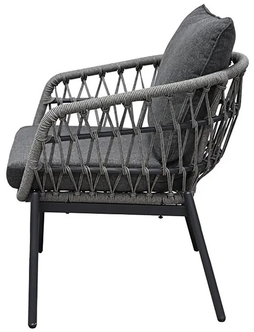 Autronic BONTEC Záhradná sedacia súprava, kov, polyratan, sivá, AZ-L1880 GREY Farba: Šedá