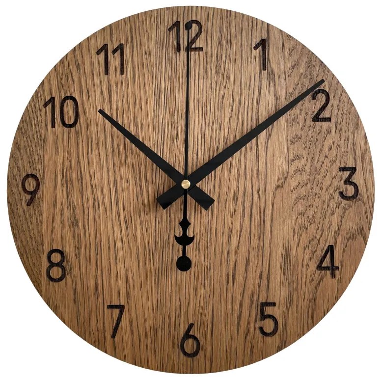 Nástenné hodiny z dubového dreva – moderný minimalistický dizajn | SENTOP MAS002-A-akcia20