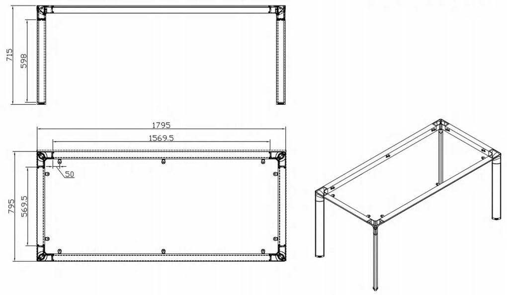 Kancelársky stôl PRIMO INVITATION, sivostrieborná podnož 1800 x 800 mm, wenge
