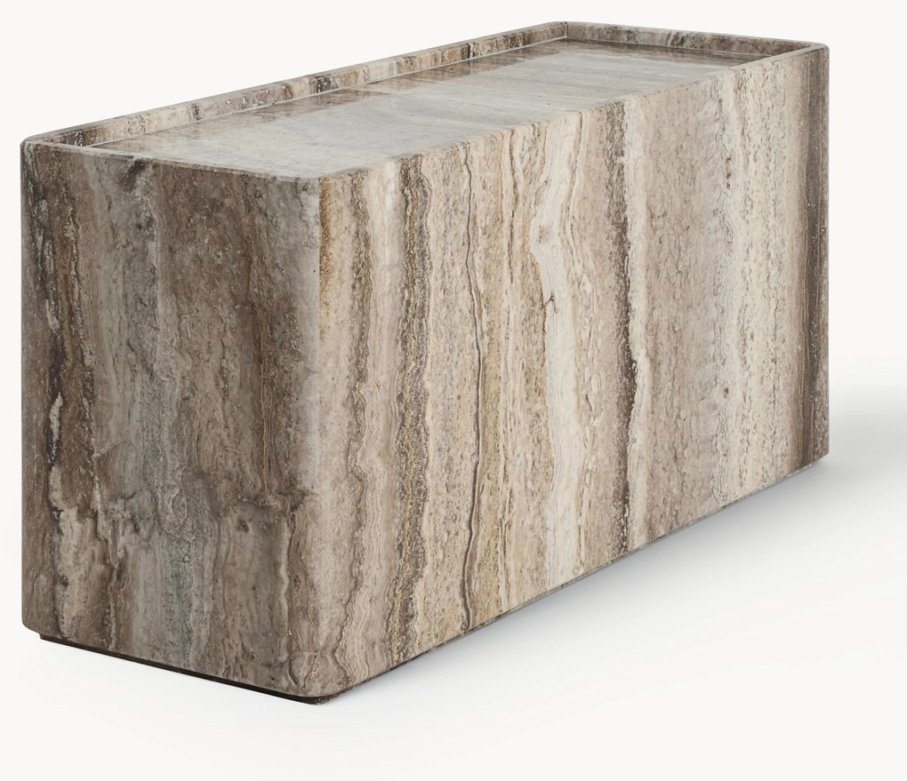 Travertínový pomocný stolík Pietra