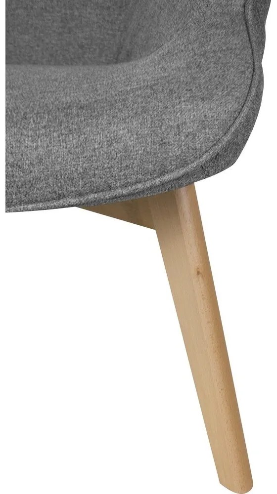 Sivé kreslo Niko – Ropez