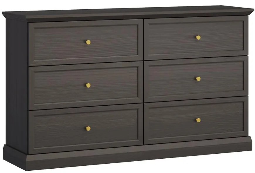 Komoda Lucca K6S čierny grafit