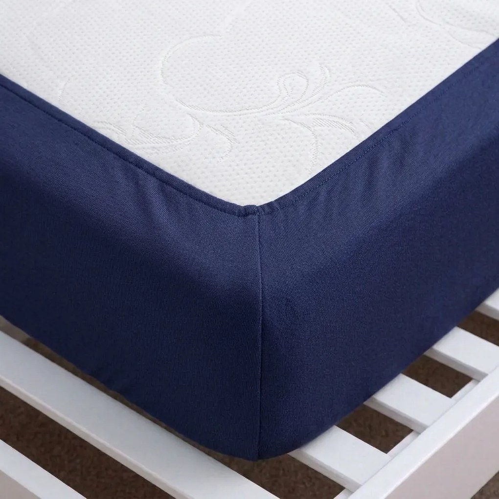 4Home jersey prestieradlo tmavomodrá, 180 x 200 cm