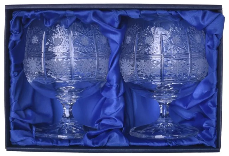 Onte Crystal Bohemia Crystal ručne brúsené poháre na rum, brandy a koňak 500pk 250 ml 2KS