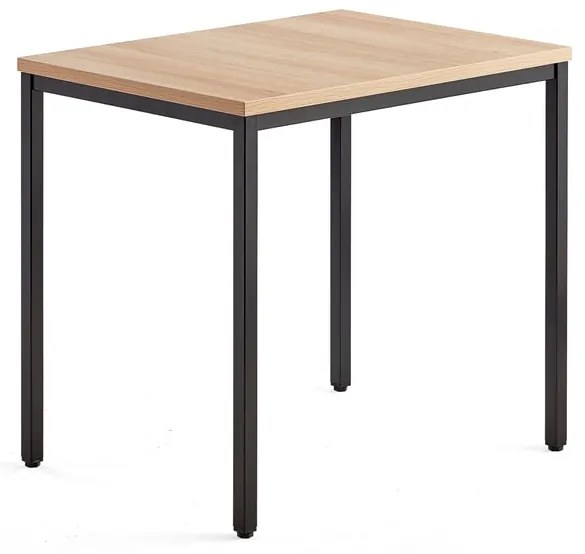 Stolík QBUS, 800x600 mm, čierna, dub