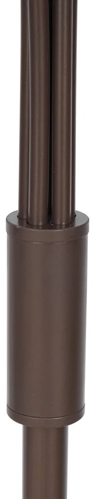 Dizajnová stojaca lampa bronzová s bronzovým sklom 5-svetiel - Atény