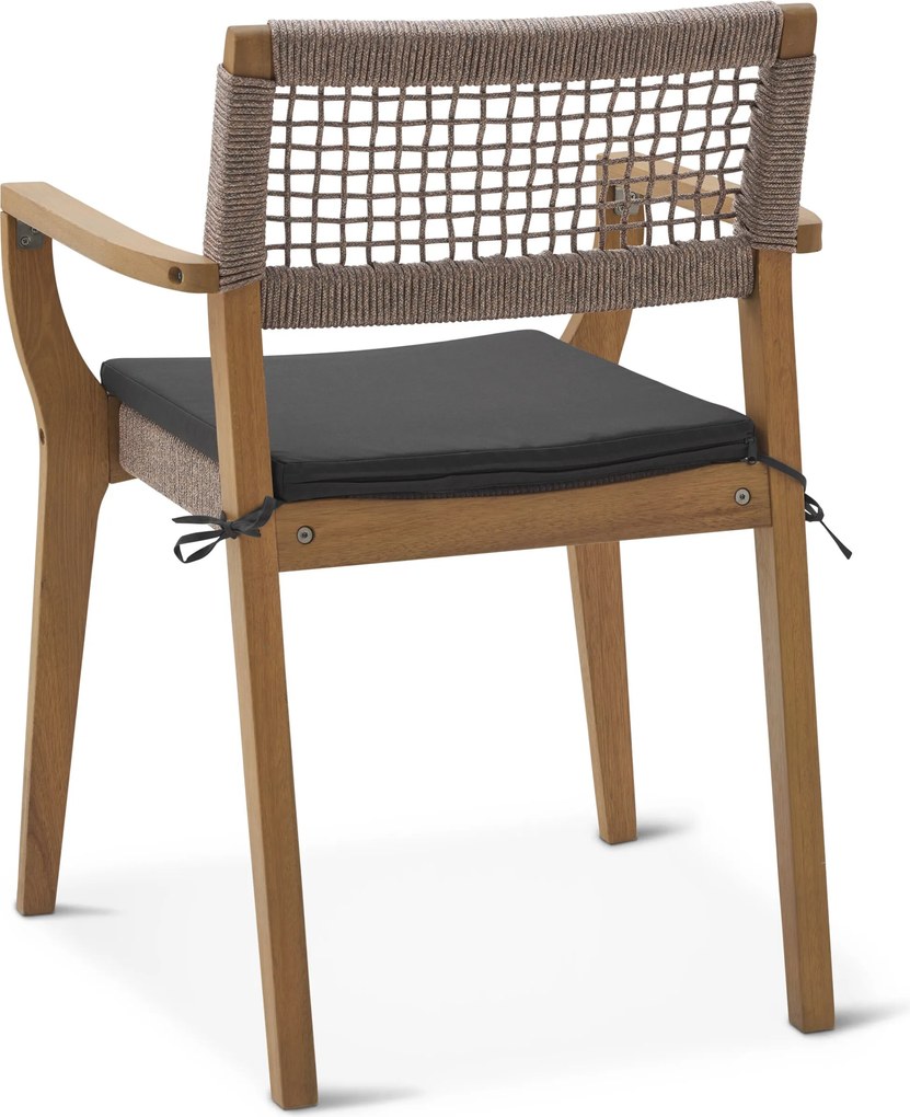 Stohovateľná záhradná stolička s textilným výpletom