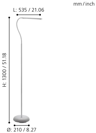 Eglo 96436 - LED Stmievateľná stojacia lampa LAROA LED/4,5W/230V