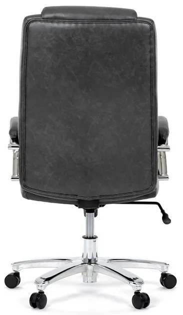 Kancelárske kreslo RYZAR — ekokoža, sivá, nosnosť 150 kg