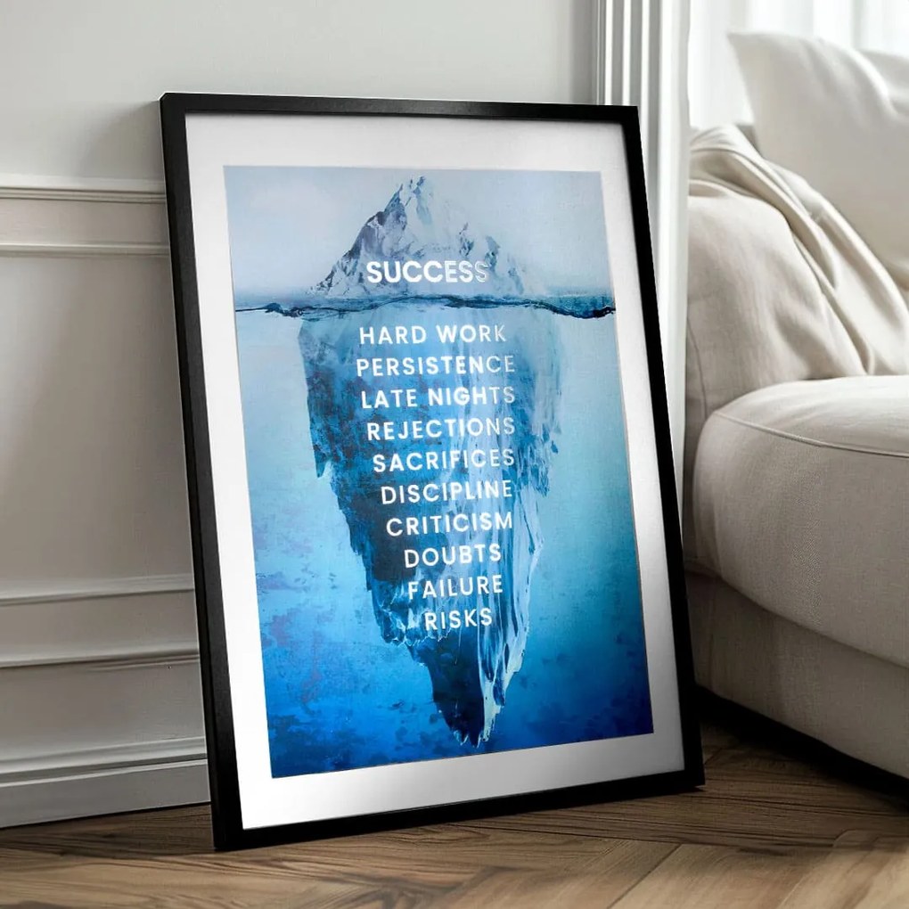 Plagát na stenu s EXTRA efektom - Iceberg of Success