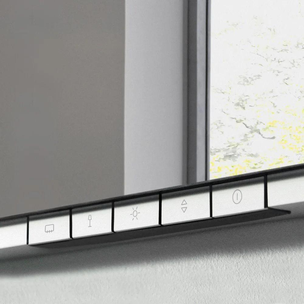 KEUCO Edition 400 závesná zrkadlová skrinka s LED osvetlením (nastaviteľná farba svetla), s vyhrievaním, pre zabudovanie do steny, 2 dvierka, s DALI ovládaním, 1060 x 650 x 154 mm, strieborná eloxovaná, 21542171313