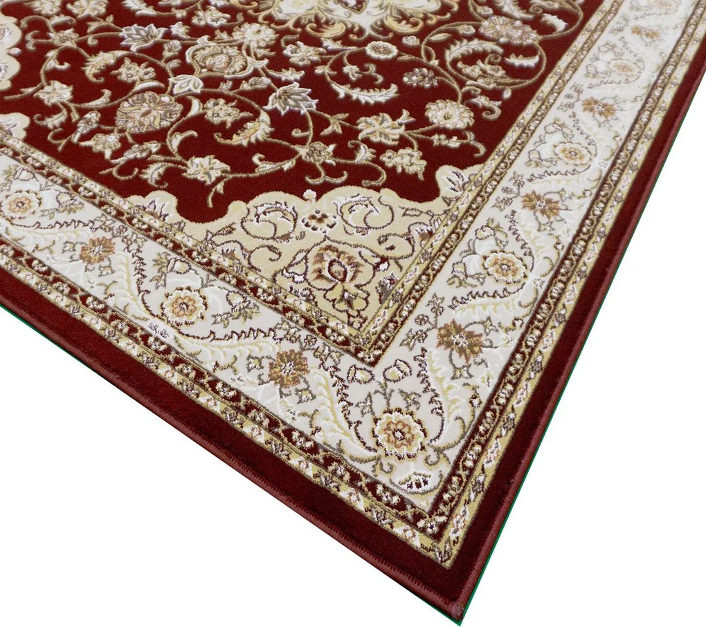 Koberec Shahrazad 4800 RED – červeno-béžový vzorovaný obdĺžnik Rozmer: 80x150 cm