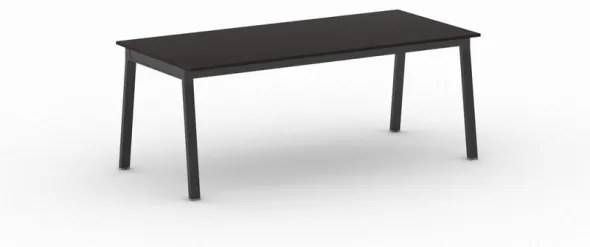 Kancelársky pracovný stôl PRIMO BASIC, čierna podnož, 2000 x 900 mm, wenge