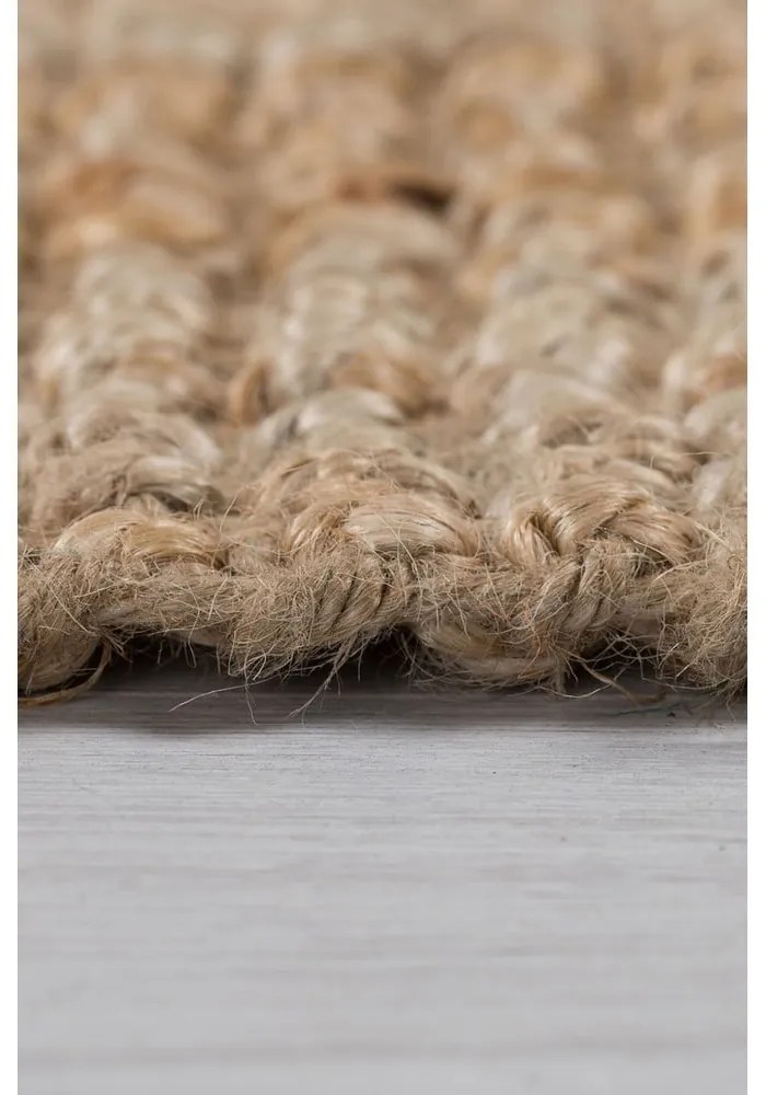 Ručne tkaný jutový behúň v prírodnej farbe 60x150 cm Jute Boucle – Flair Rugs