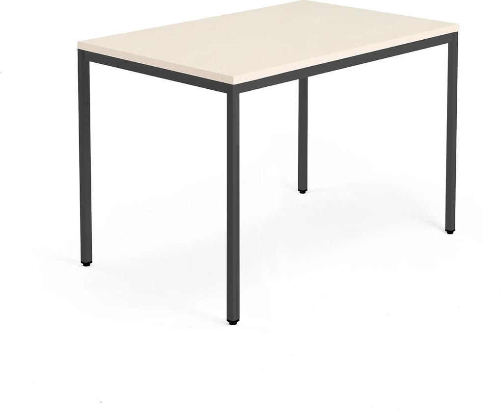 Kancelársky pracovný stôl Modulus, 1200x800 mm, breza/čierna
