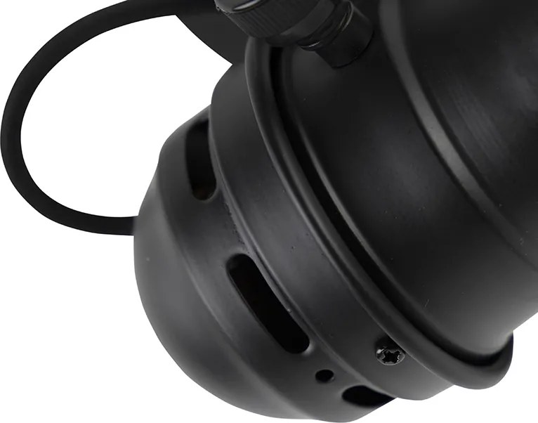 Priemyselné bodové svetlo čierne otočné a nakloniteľné bez tienidla - Movie