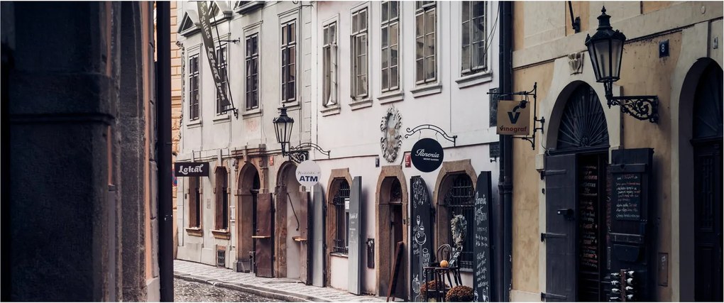 Obraz - Pražská ulička (120x50 cm)