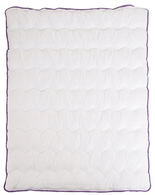 Celoročná prikrývka prešívaná STELLA LAVENDER 140x200 cm, biela