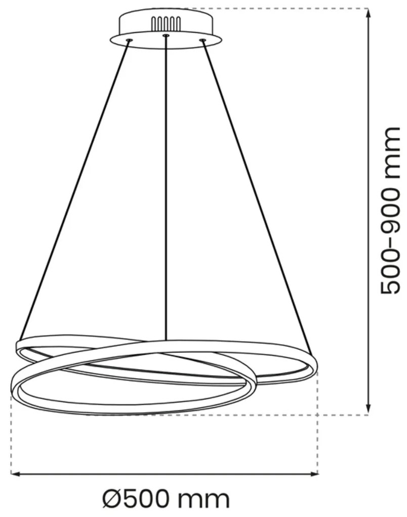 Závesné LED svietidlo LUCERO, 1x LED 48W, B