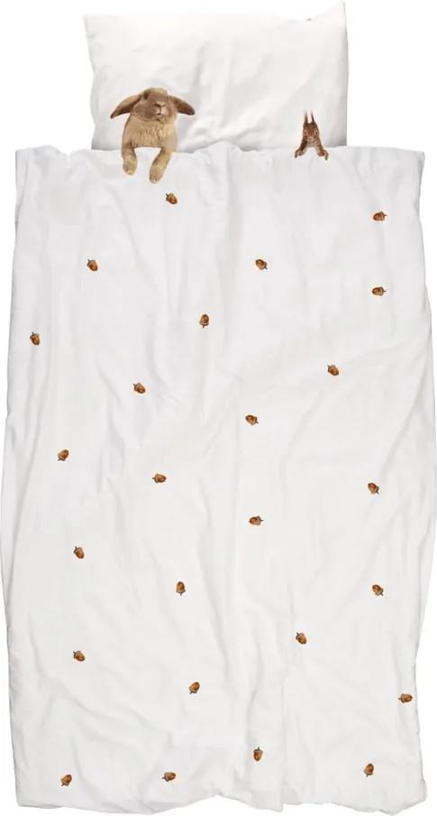 Bavlnené obliečky na jednolôžko Snurk Furry Friends, 140 × 200 cm