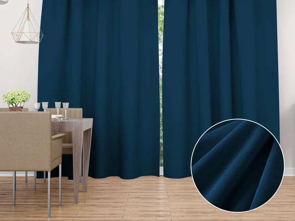 Biante Zamatový záves Velvet Prémium SVP-001 Petrolejovo modrý - šírka 270 cm 270x250 cm