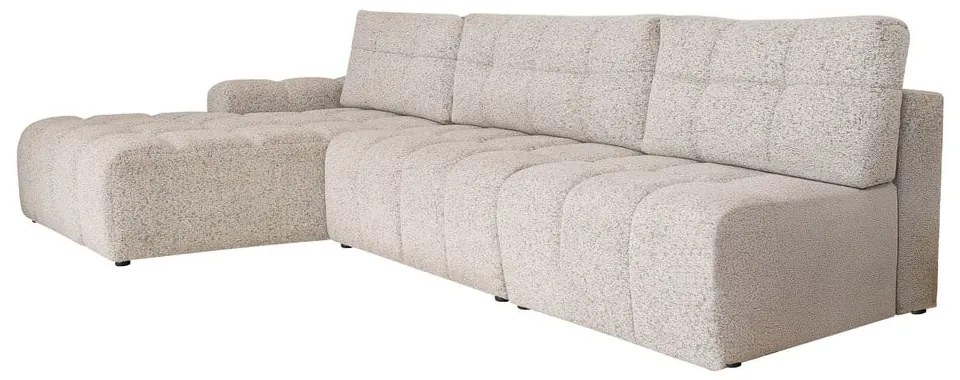 Béžová rozkladacia modulárna rohová pohovka s úložným priestorom (ľavý roh) Lulu – Miuform