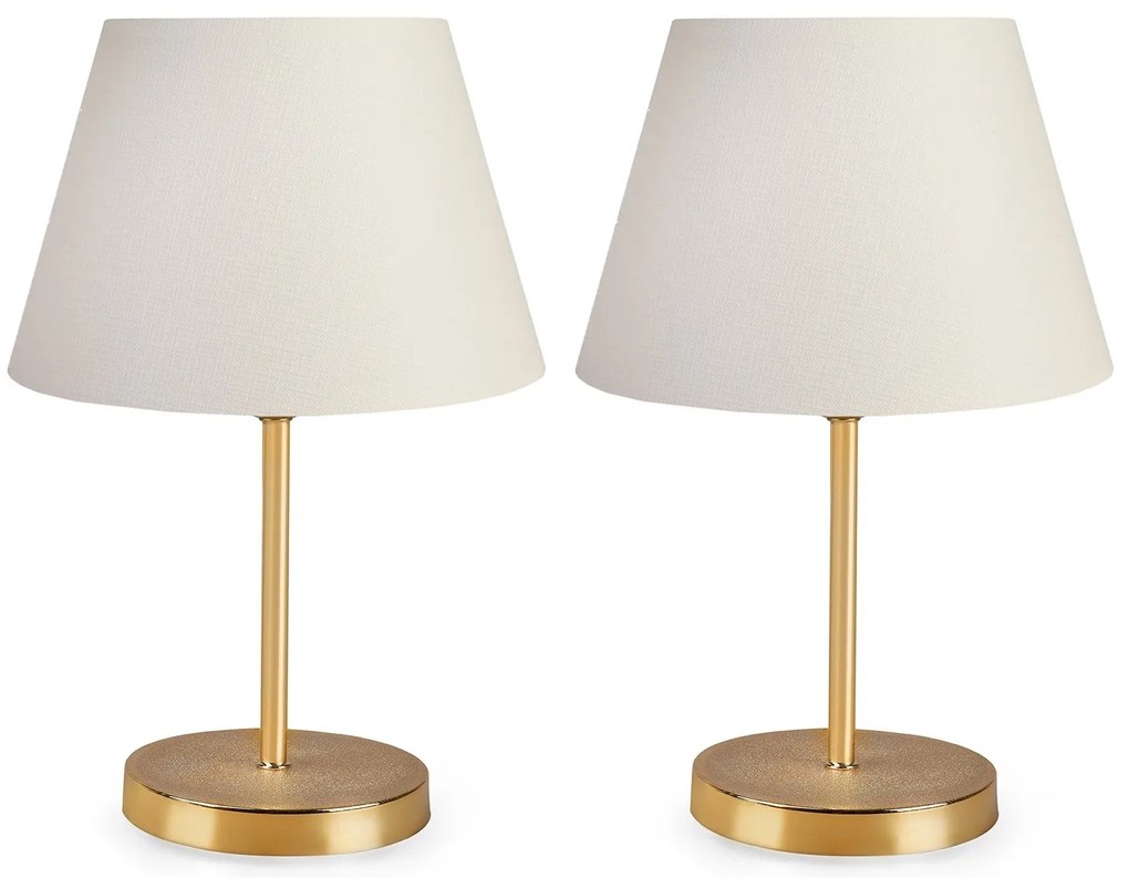 Sada 2 stolních lamp Deno I krémová