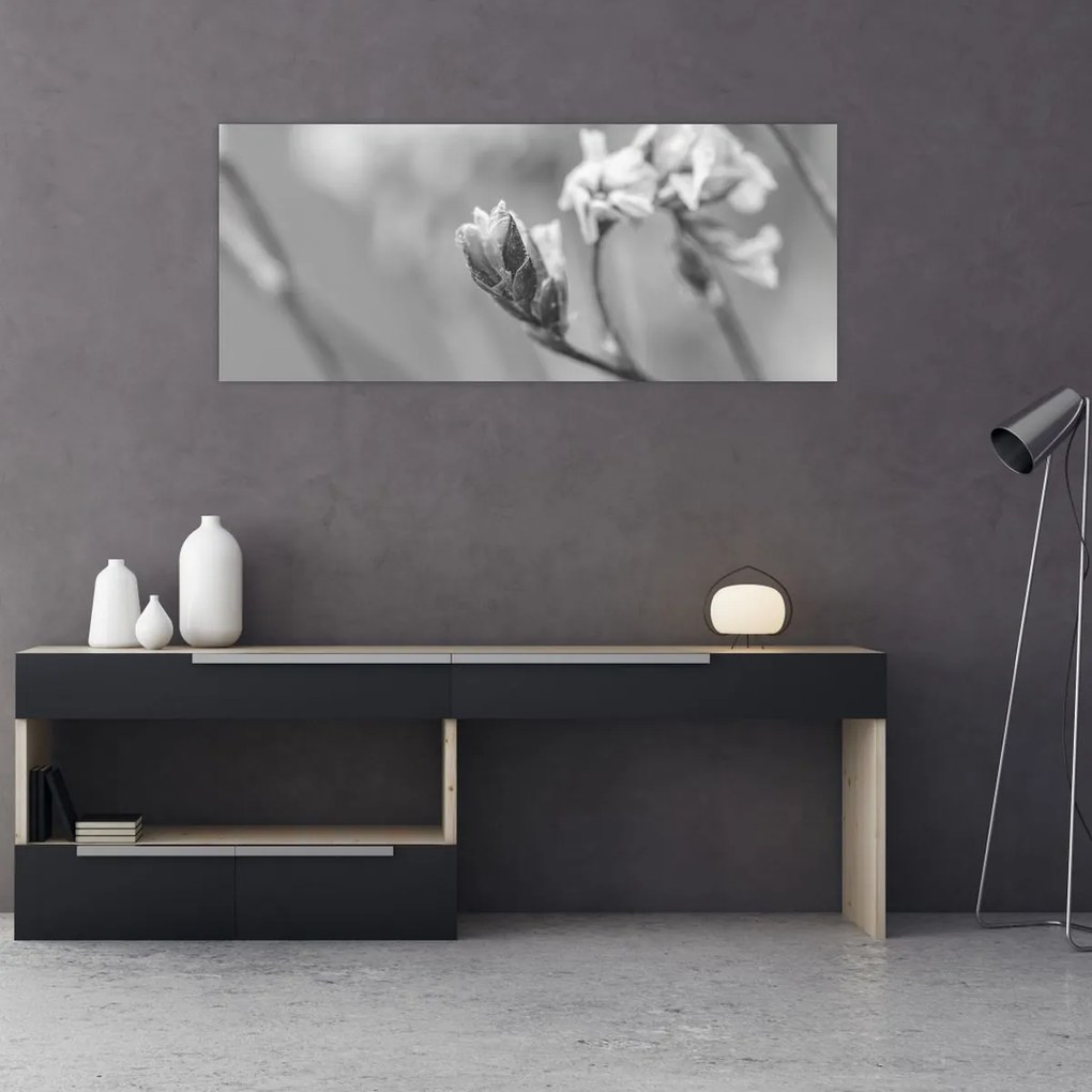 Obraz - Rozkvitnutý kvet (120x50 cm)