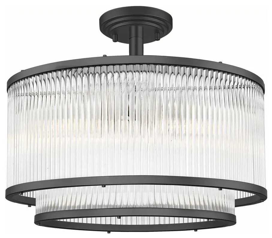 Zuma Line C0528-05H-P7AC - Luster na tyči SERGIO 5xE14/60W/230V čierna