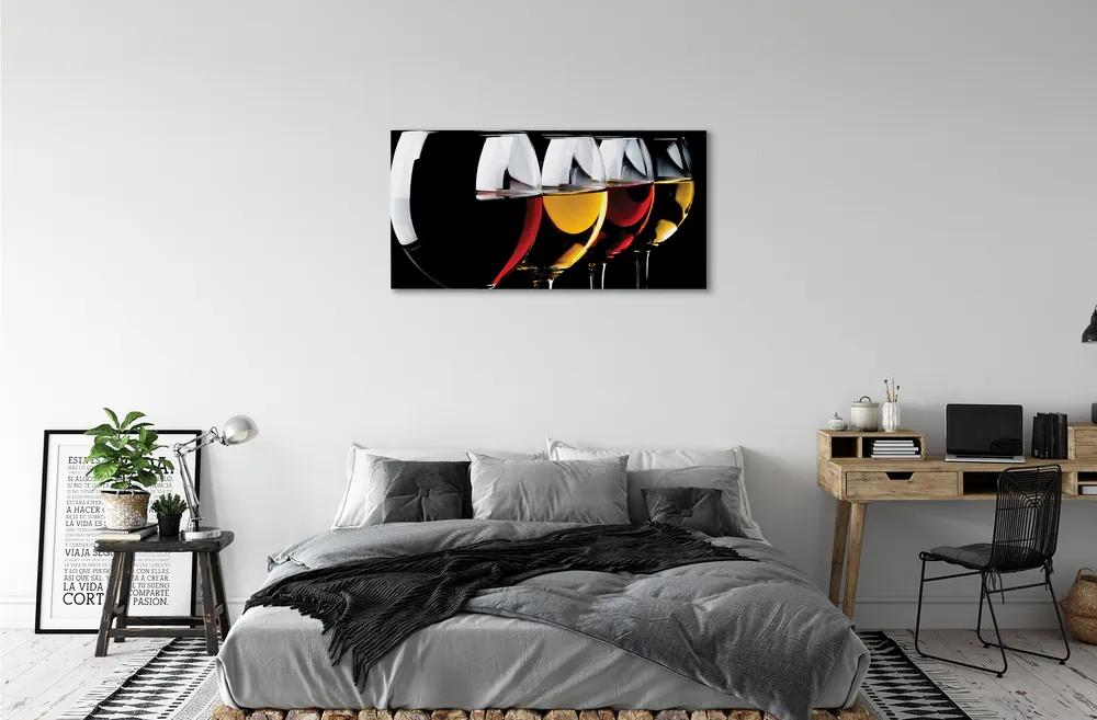 Obraz canvas Okuliare čierne pozadie 125x50 cm